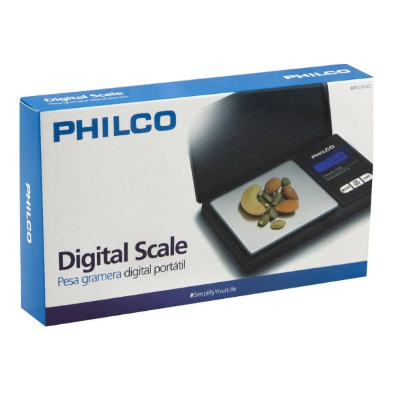 Pesa Gramera Digital Portatil 0.01 A 100 Gramos Negro C00107 Philco-0