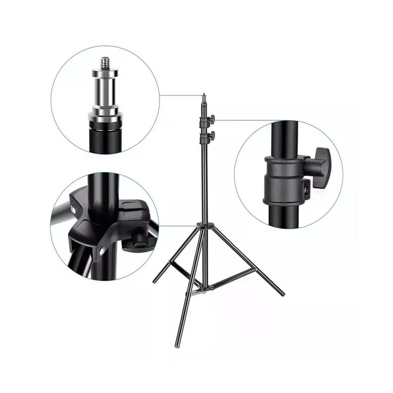 Aro De LUZ LED RGB 26cm USB Tripode 2m Negro-5