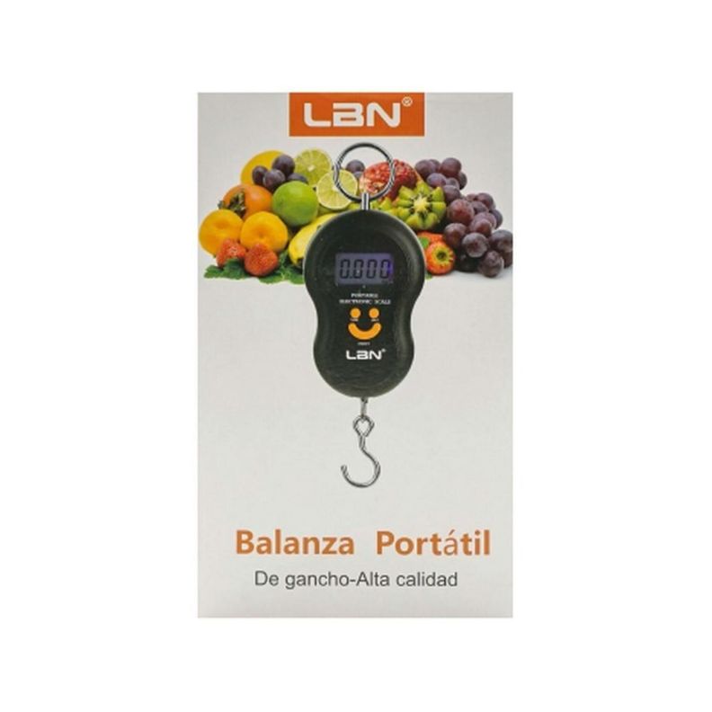 Balanza Peso Portatil De Gancho 50kg Negro LBS100 -3