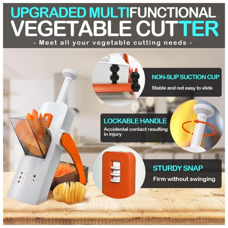 Cortadora Y Rebanadora De Verduras Slicer Con Recipientes-4