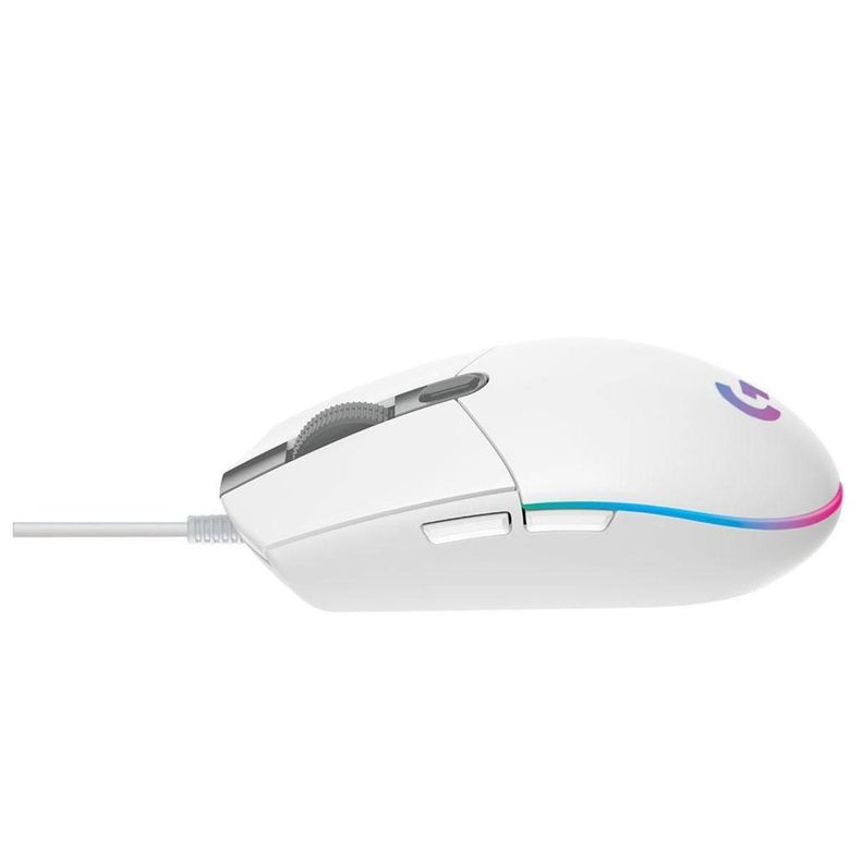 Mouse Gamer Alambrico 6 Botones 8000 DPI G203 RGB Blanco Logitech-2