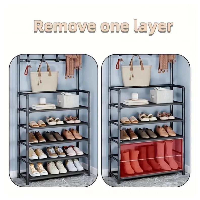 Organizador 4 Niveles Perchero Zapatera 160x75cm-2