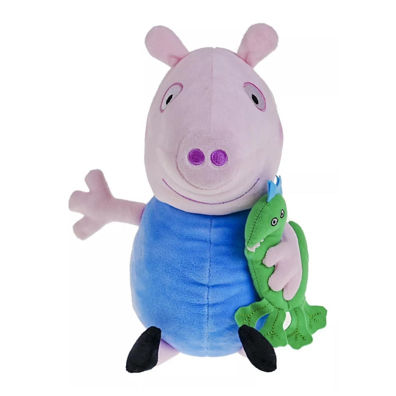 Juguete Peluche Peppa Pig 30cm Con Mascota George Infantil-0
