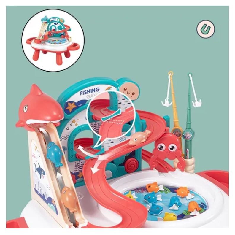 Juguete Mesa De Pesca Con Accesorios Rosado Infantil-3