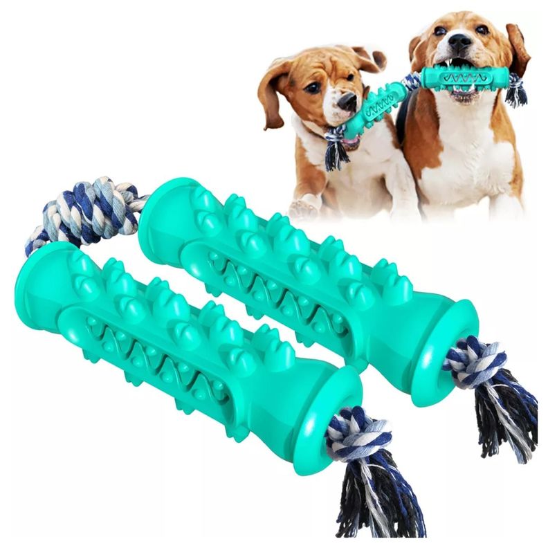 Juguete Para Morder Jugar De Goma Doble Para Perros-2
