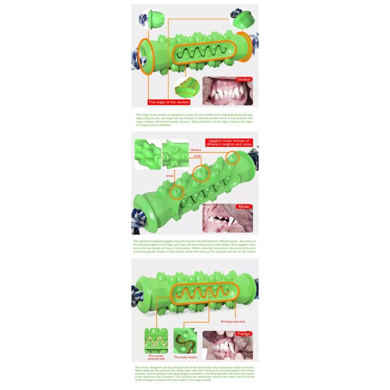 Juguete Para Morder Jugar De Goma Doble Para Perros-4