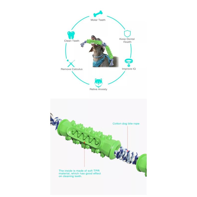Juguete Para Morder Jugar De Goma Doble Para Perros-3