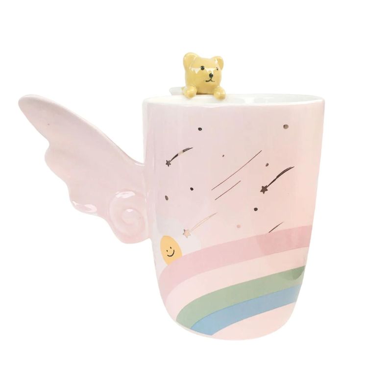 Tazon Taza Ceramica 380ml Asa De Ala Diseño-0