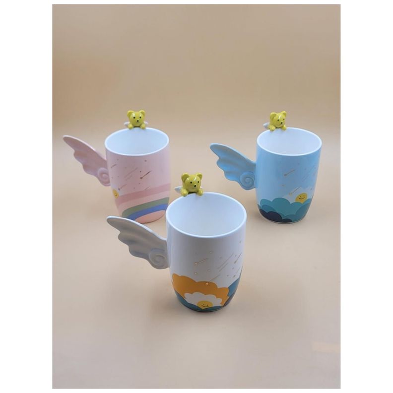 Tazon Taza Ceramica 380ml Asa De Ala Diseño-1