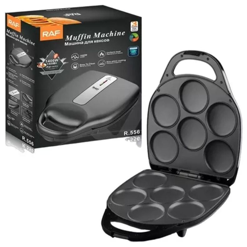 Maquina De 6 Muffins Mini Panqueques Pasteles 1400W R556 Raf-3