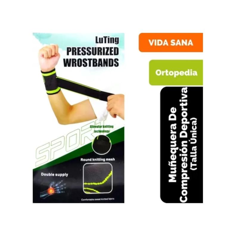 Muñequera Deportiva Elastica Compresion Cuidado Lesion-4