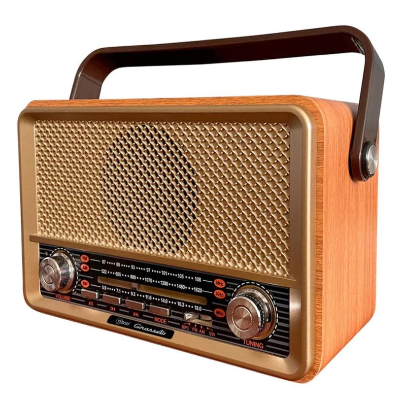Radio Parlante Bluetooth AUX USB FM AM SW Vintage Grosseto Mlba-0