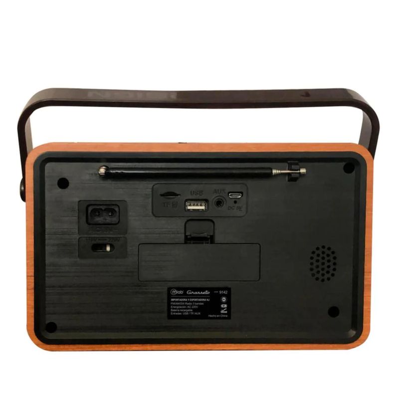 Radio Parlante Bluetooth AUX USB FM AM SW Vintage Grosseto Mlba-2