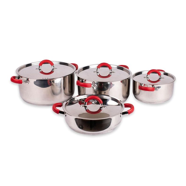 Set De Ollas Bateria De Cocina 8 Piezas Inoxidables Arte Andino-1