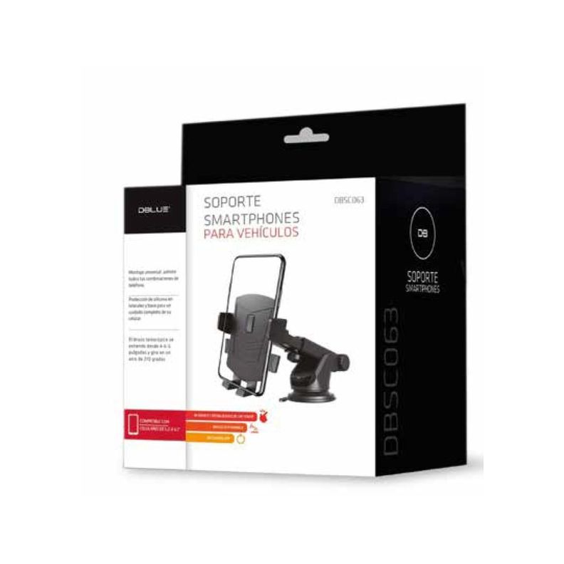 Soporte Celular Con Brazo Para Automovil Negro Dblue-2