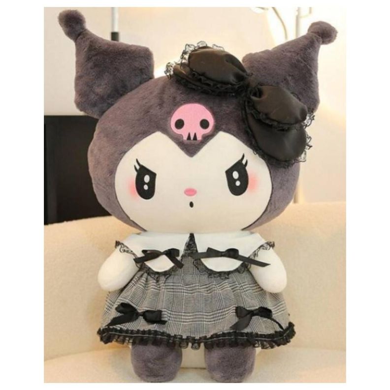 Juguete Peluche Kuromi Sanrio 25cm Negro Infantil-1