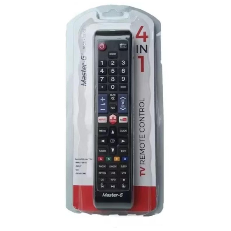 Control Remoto Universal Para Tv Master G 4 En 1 LBN-0