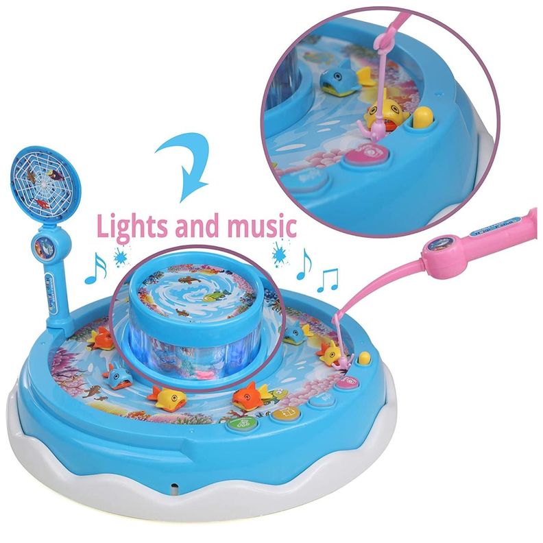 Juguete Mesa De Pesca Giratoria  Con Luces Y Sonido Infantil-3