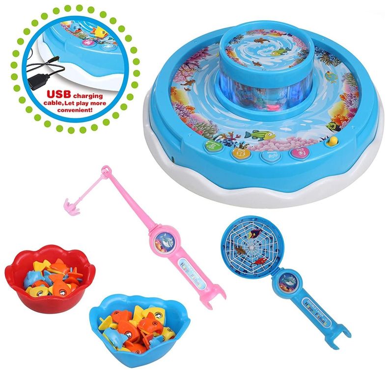 Juguete Mesa De Pesca Giratoria  Con Luces Y Sonido Infantil-2