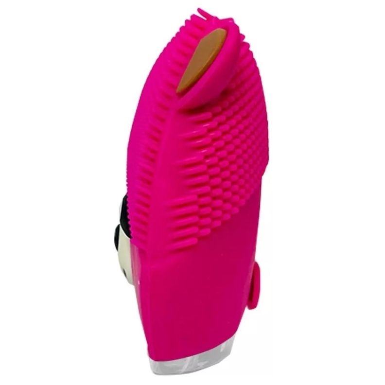 Cepillo Limpieza Facial Sonico De Silicona USB Osito Fucsia-1