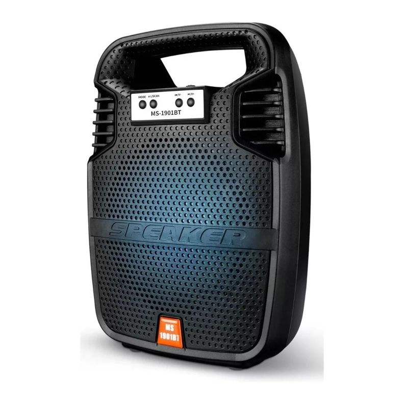 Parlante Portatil Bluetooth Recargable 20W Negro MS-1901BT-0