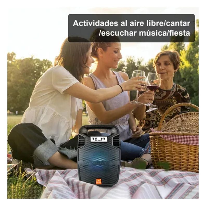 Parlante Portatil Bluetooth Recargable 20W Negro MS-1901BT-6