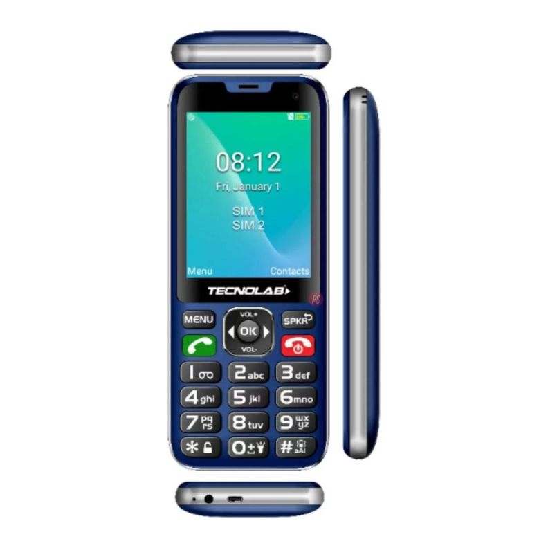 Telefono Senior Adulto Mayor 4G Azul Doble SIM Card TL487-2