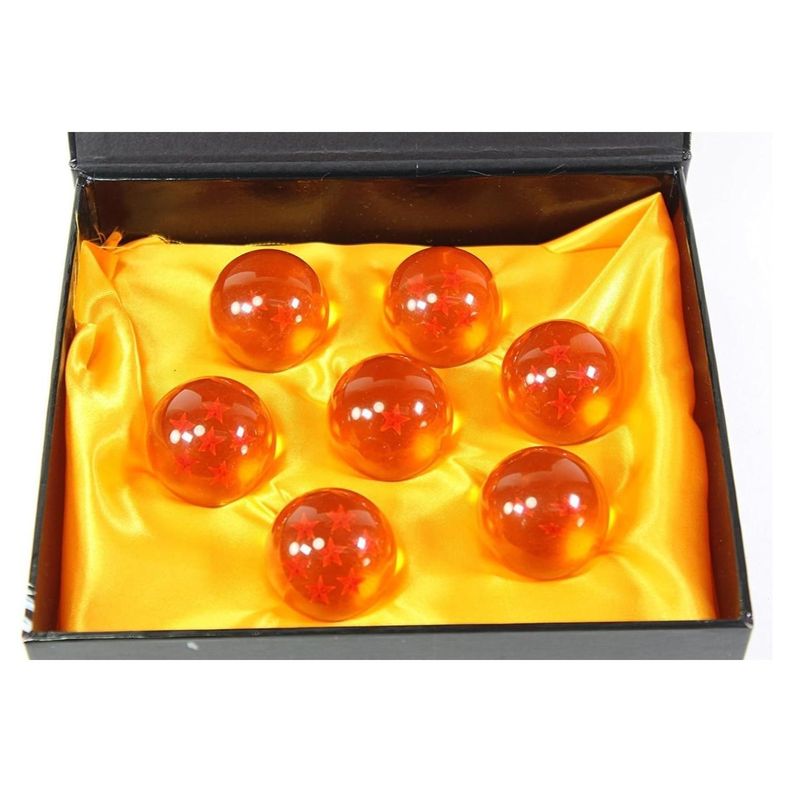 Set Caja 7 Esferas Del Dragon Coleccionables Dragon Ball Z Naranjo