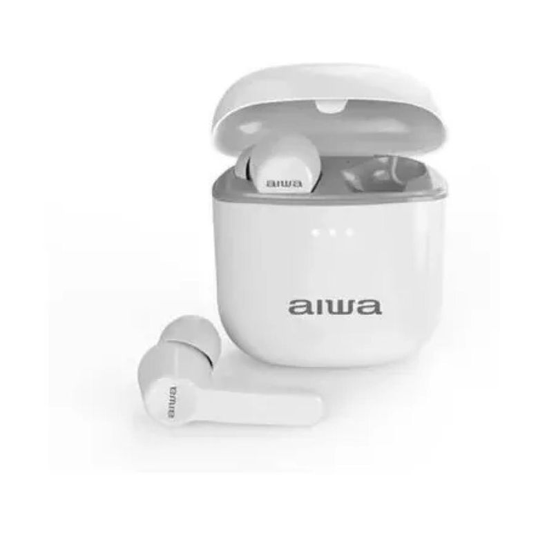 Audifonos Bluetooth Recargables TWS InEar Blanco AW8 Aiwa-1