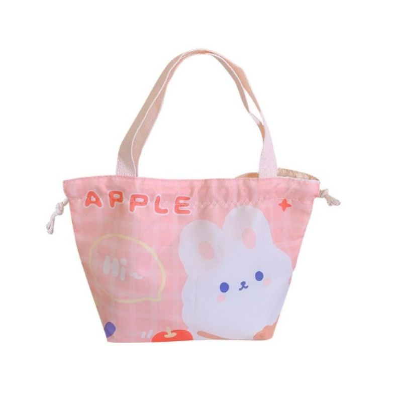 Lonchera Bolsa Termica 21x22 Conejo Rosa Blanco-0