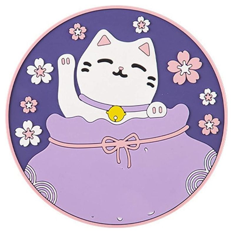 Posavasos 16cm Antideslizante Diseño Morado-0