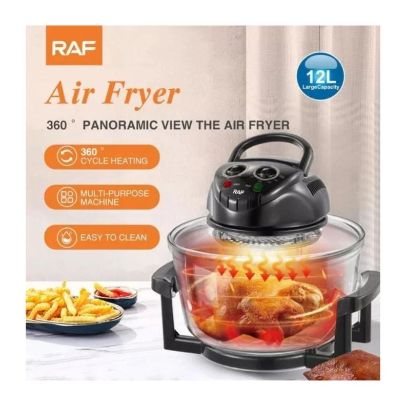 Freidora De Aire Air Fryer Halogena De Vidrio 12L R5302 Raf-3