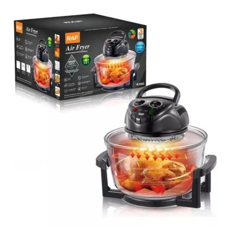 Freidora De Aire Air Fryer Halogena De Vidrio 12L R5302 Raf-4