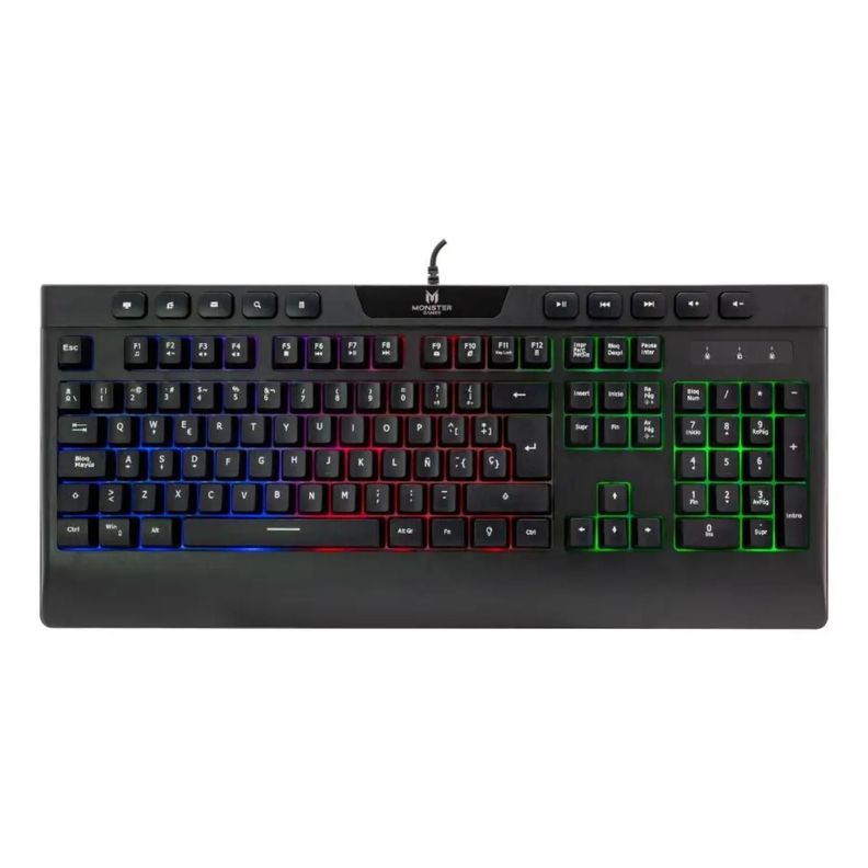 Teclado Gamer USB RGB Negro Inception Monster Games