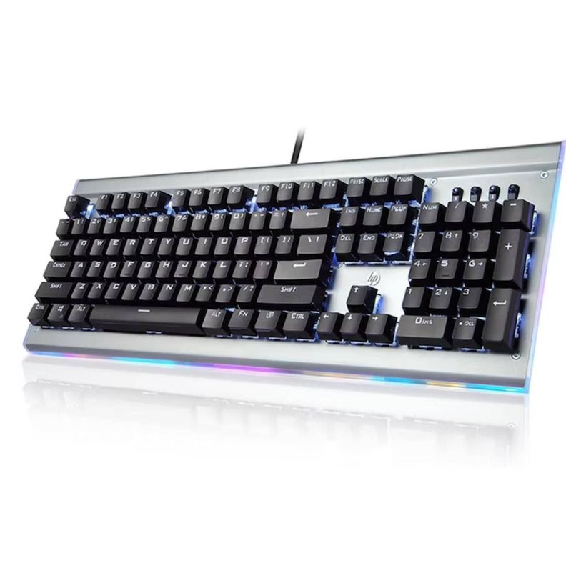 Teclado Mecanico Gamer USB RGB Gris GK520 HP-0