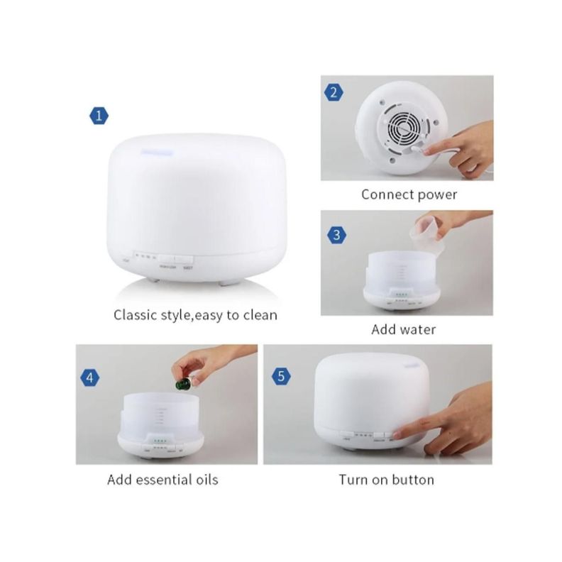 Humidificador 500ml Difusor Puurificador Aromaterapia-1