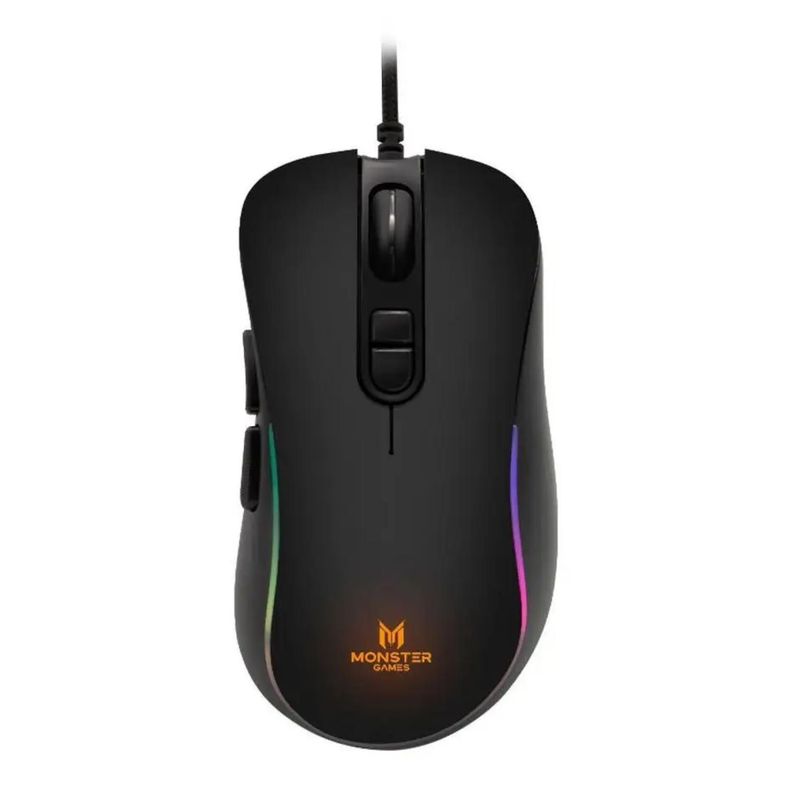 Mouse Gamer USB RGB 6B 8000DPI Negro Bold Monster Games-0