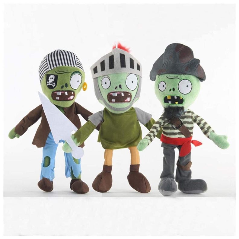 Juguete Pack 6 Peluches Plantas Vs Zombies 28cm Infantil-2