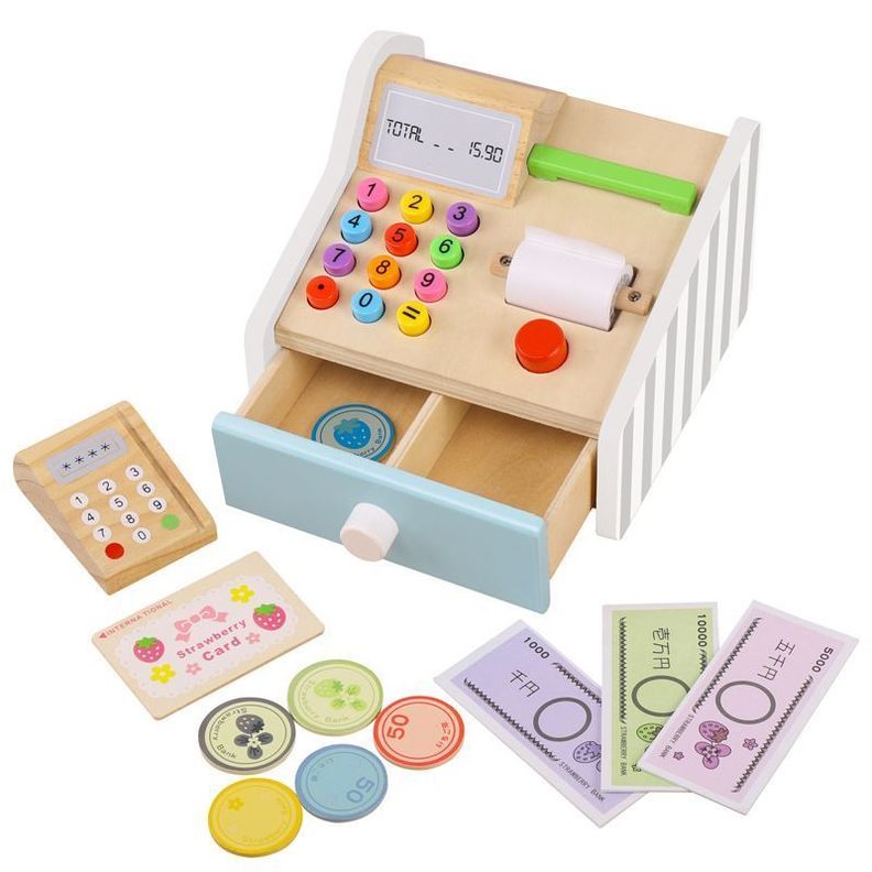  Caja registradora de madera didáctico montessori W10A132-0