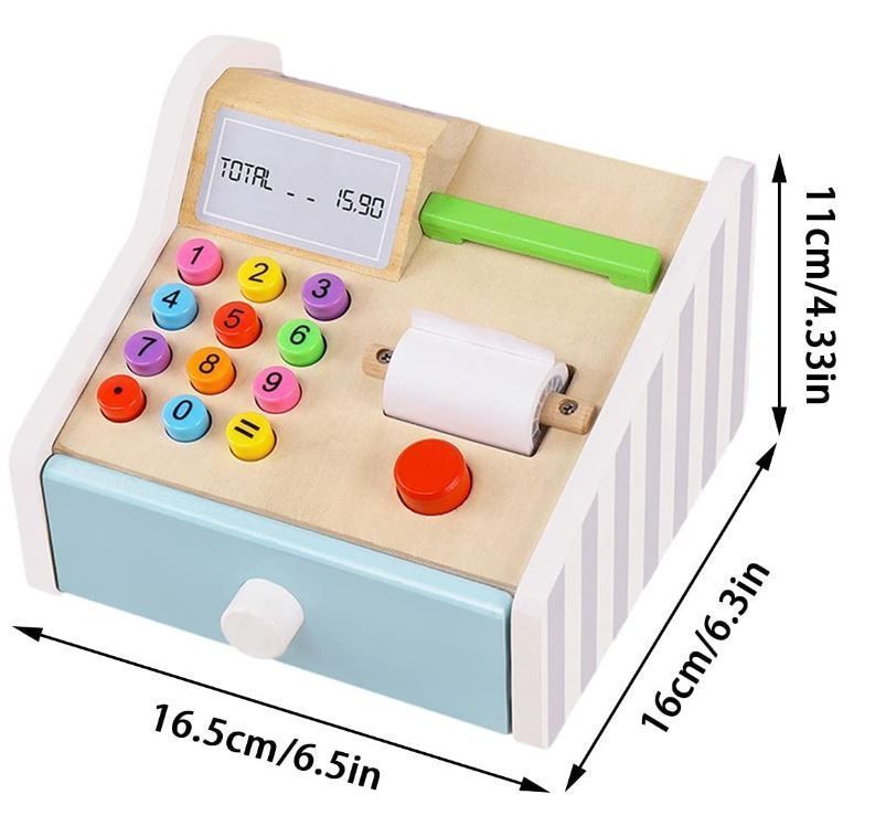  Caja registradora de madera didáctico montessori W10A132-1