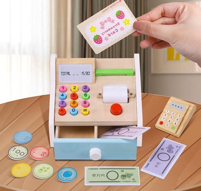 Caja registradora de madera didáctico montessori W10A132-2