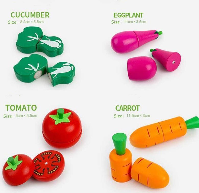  Frutas de madera didáctidas con iman W10B224-4