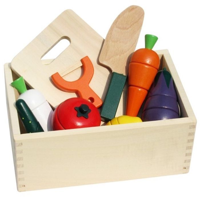 Frutas de madera didácticas con imán W10B123-0