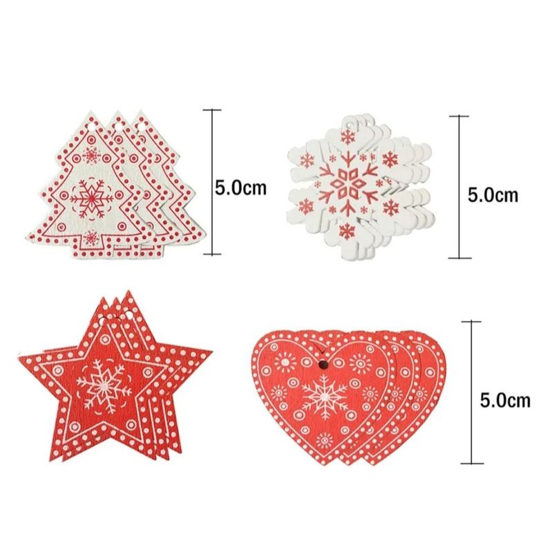 Copo de nieve madera 10 piezas colgantes 000071-1