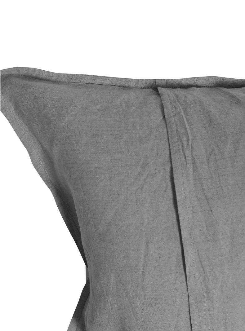 Set 2 Fundas de Almohada Lino - 50x90 cm - Gris Oscuro - Naturalino-2