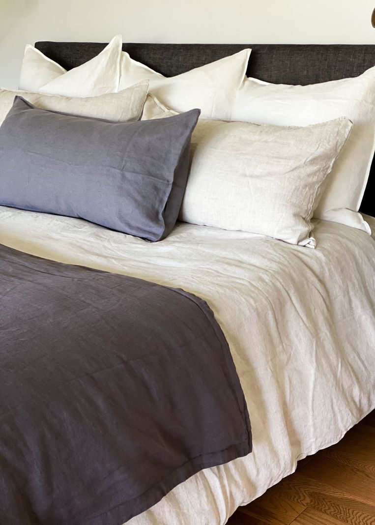 Piecera Lino Maxi - 245x100 cms - Gris Oscuro - Naturalino-2