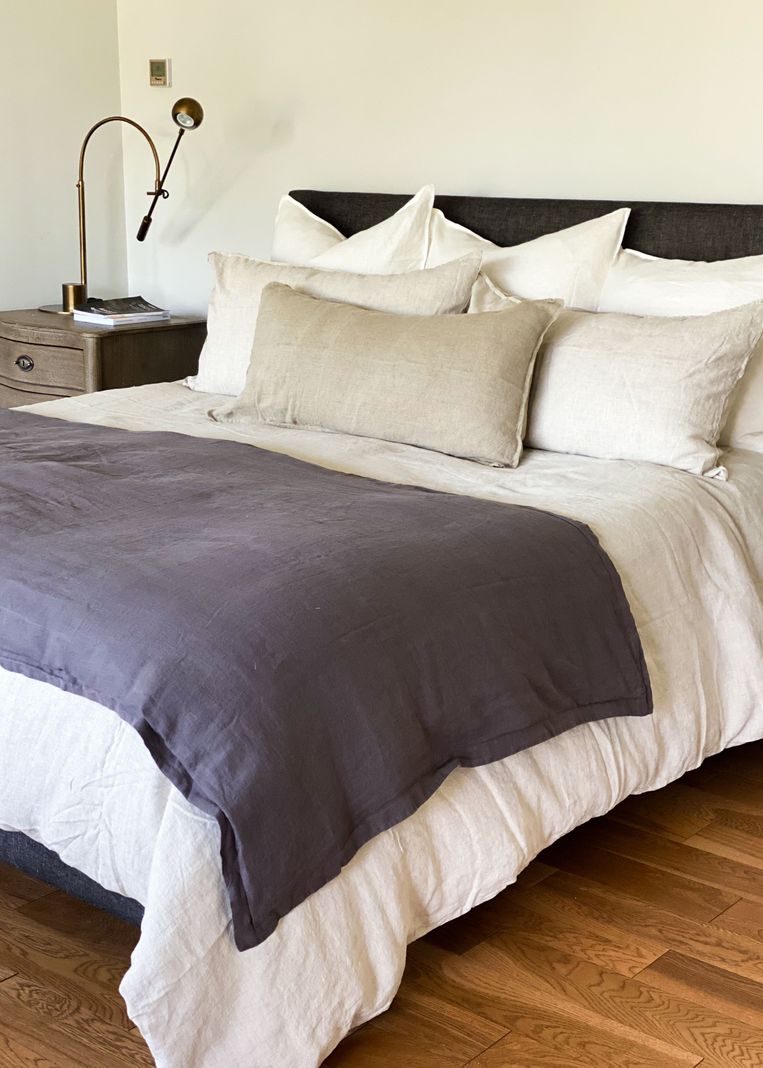 Piecera Lino Maxi - 245x100 cms - Gris Oscuro - Naturalino-3