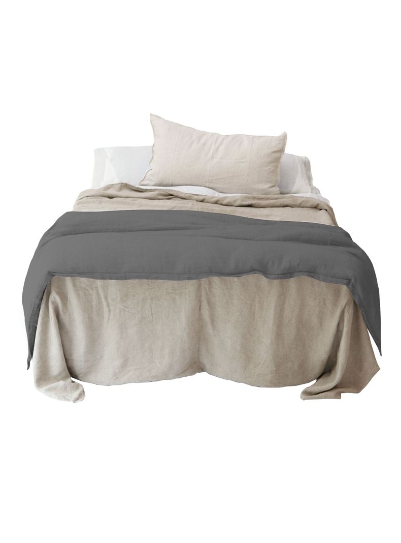 Piecera Lino Maxi - 245x100 cms - Gris Oscuro - Naturalino-5