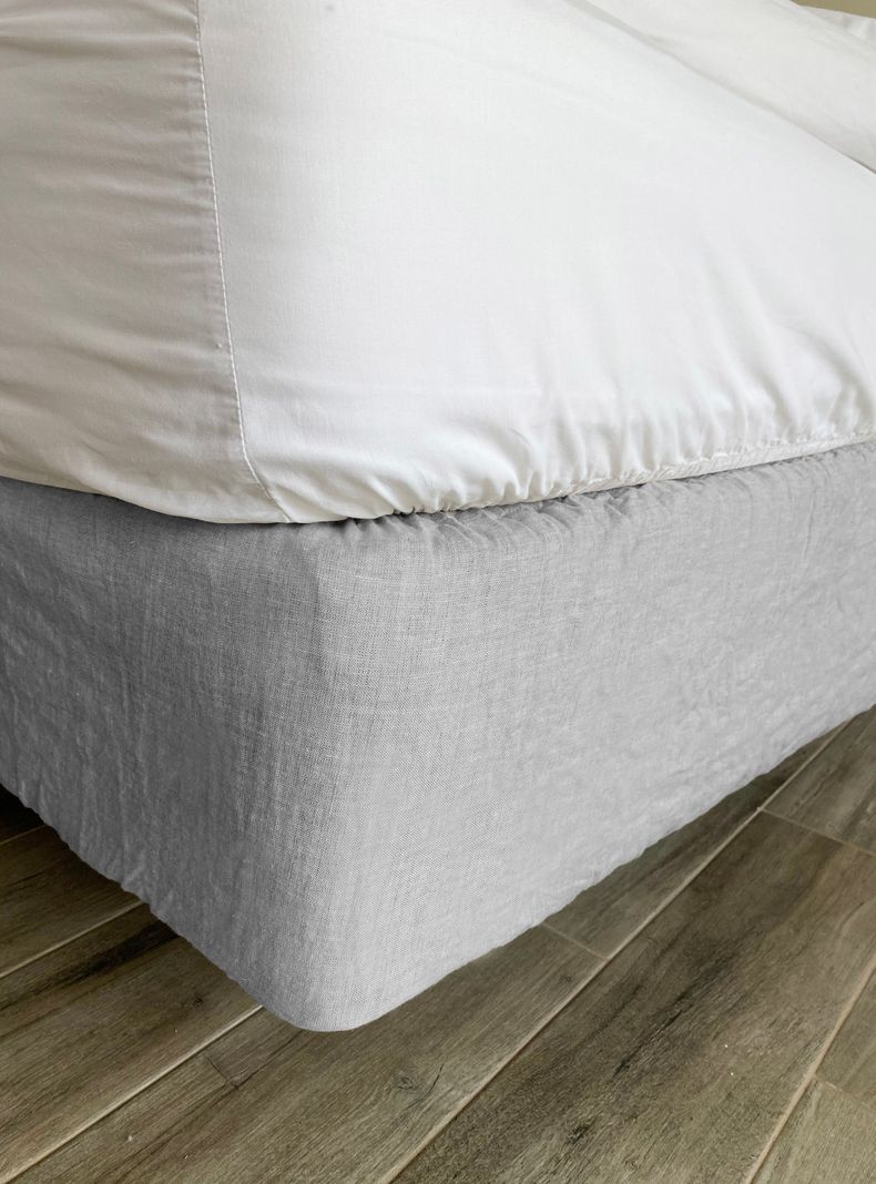 Cubre Box Spring o Faldon King Gris Claro-1