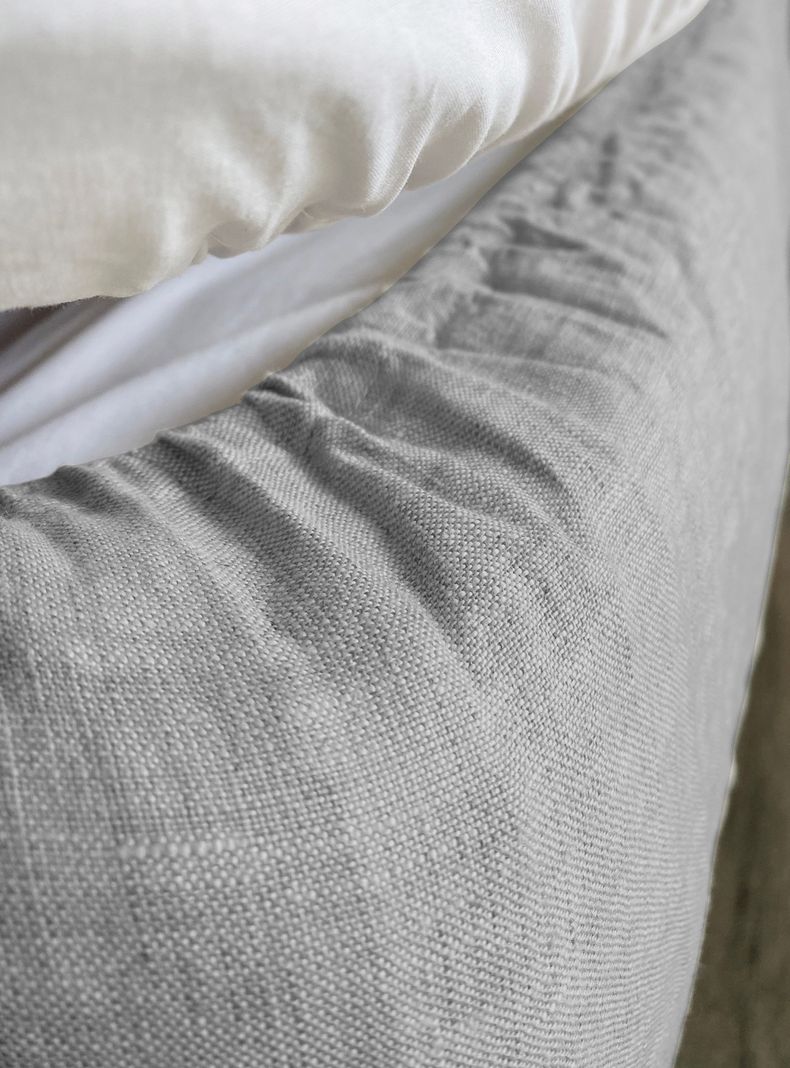 Cubre Box Spring o Faldon King Gris Claro-2